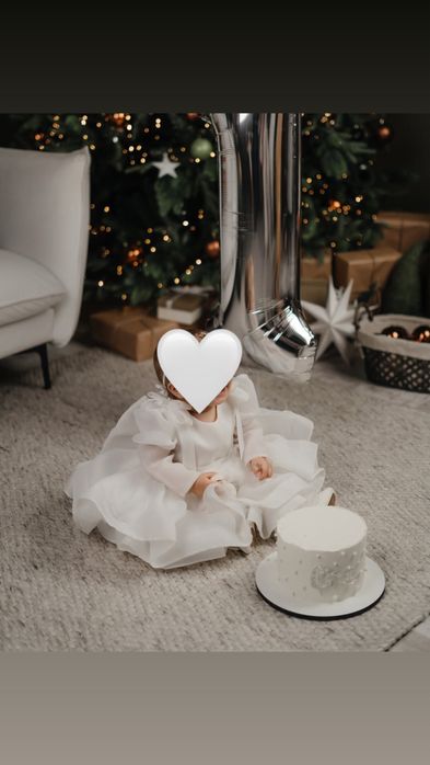 Сукня біла на рочок на рік Daniela kids Даніела кідс