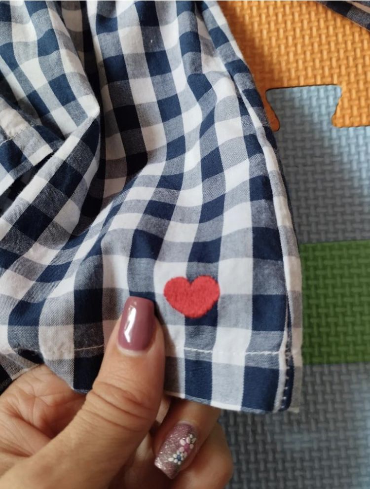 Blusa xadrez com detalhe na manga