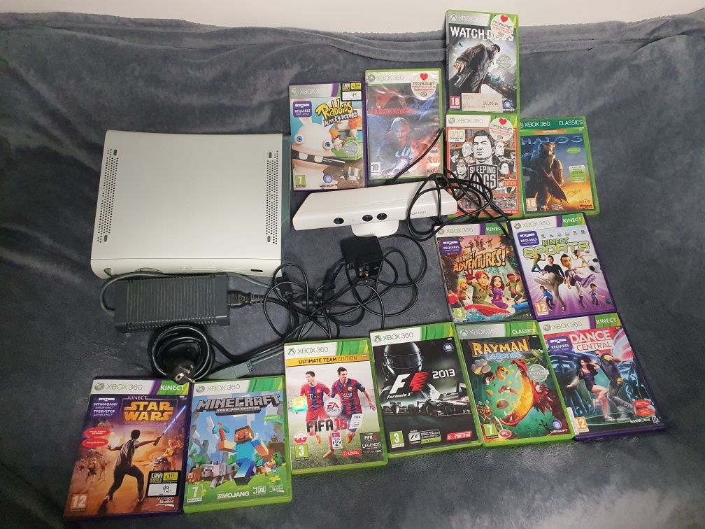 Xbox 360 60GB + 13 gier