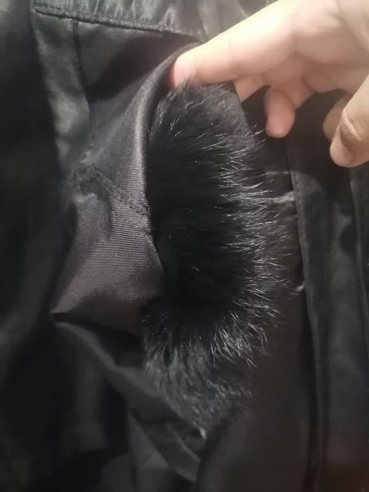 Кожаный зимний плащ на меховой подкладке