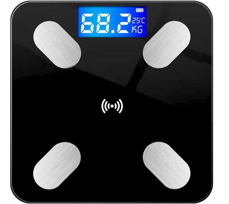 Nowa waga łazienkowa SMART+25w1 -Bluetooth, aplikacja, szkło hartowane