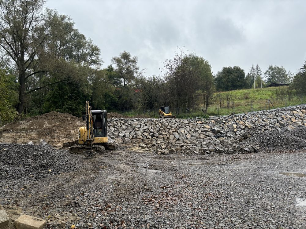 Elki betonowe bloki mury oporowe ukladanie skał ploty betonowe skarpy