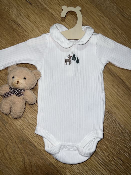 Body niemowlece Newbie z kołnierzykiem świąteczne