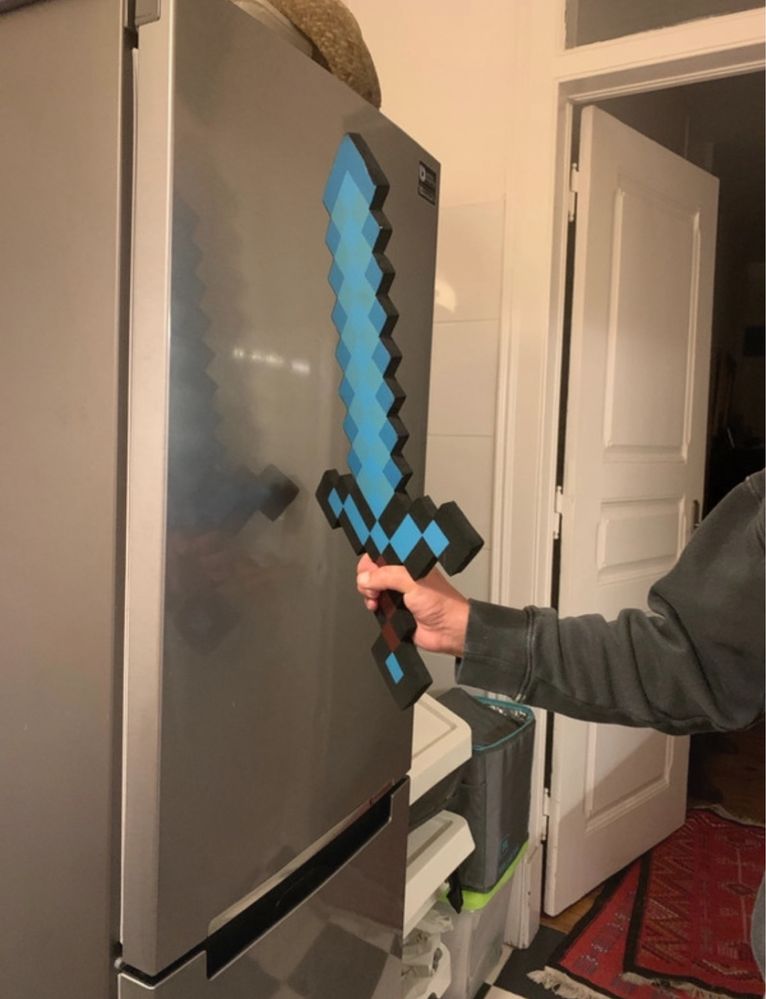 Espada minecraft azul