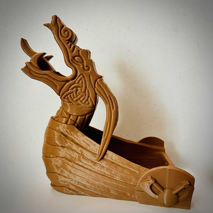 Viking Longship Dice Tower 3D - Torre de Dados Épica RPG/D&D