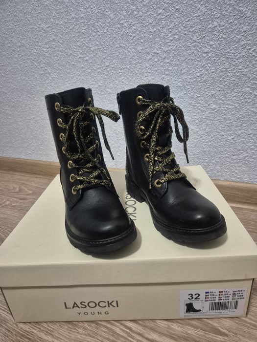 Buty, skórzane trzewiki Lasocki rozmiar 32
