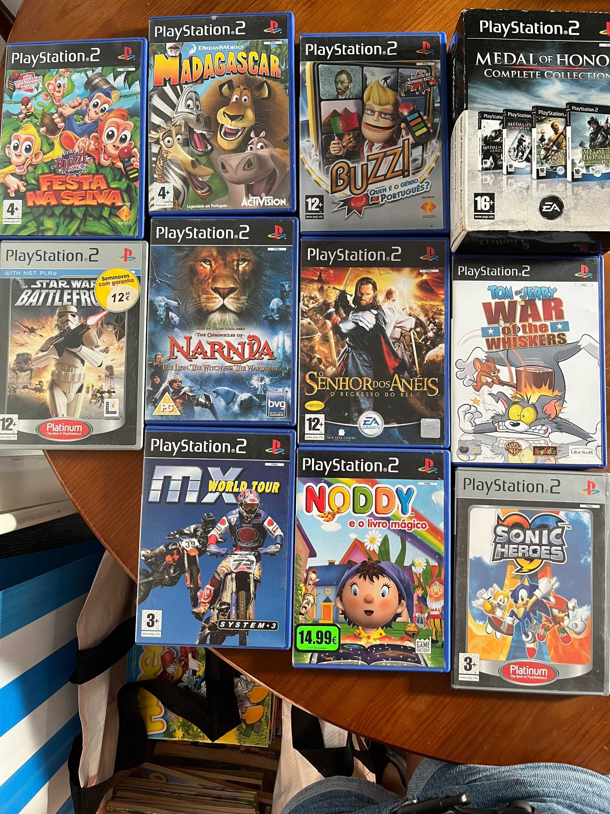 Conjunto de jogos para a Playstation 2