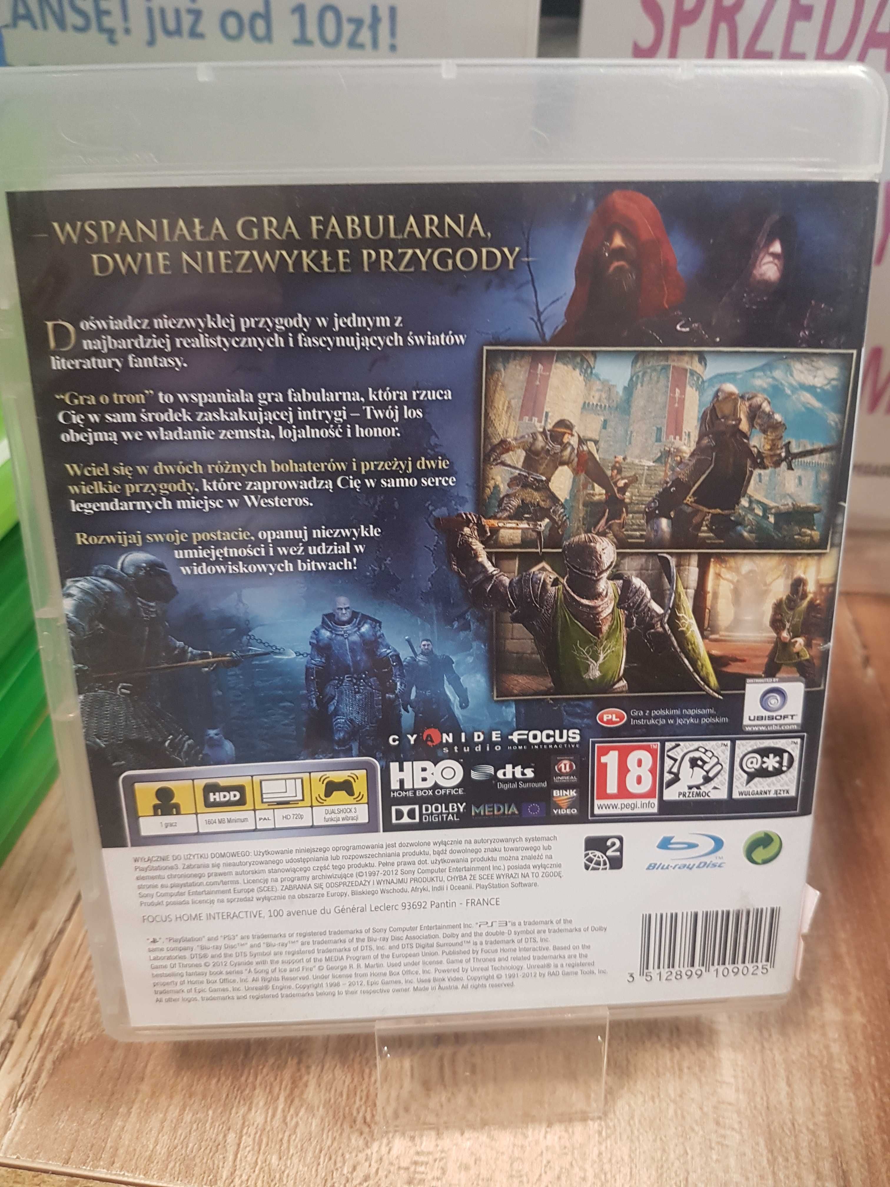 Gra o tron PS3, Sklep Wysyłka Wymiana