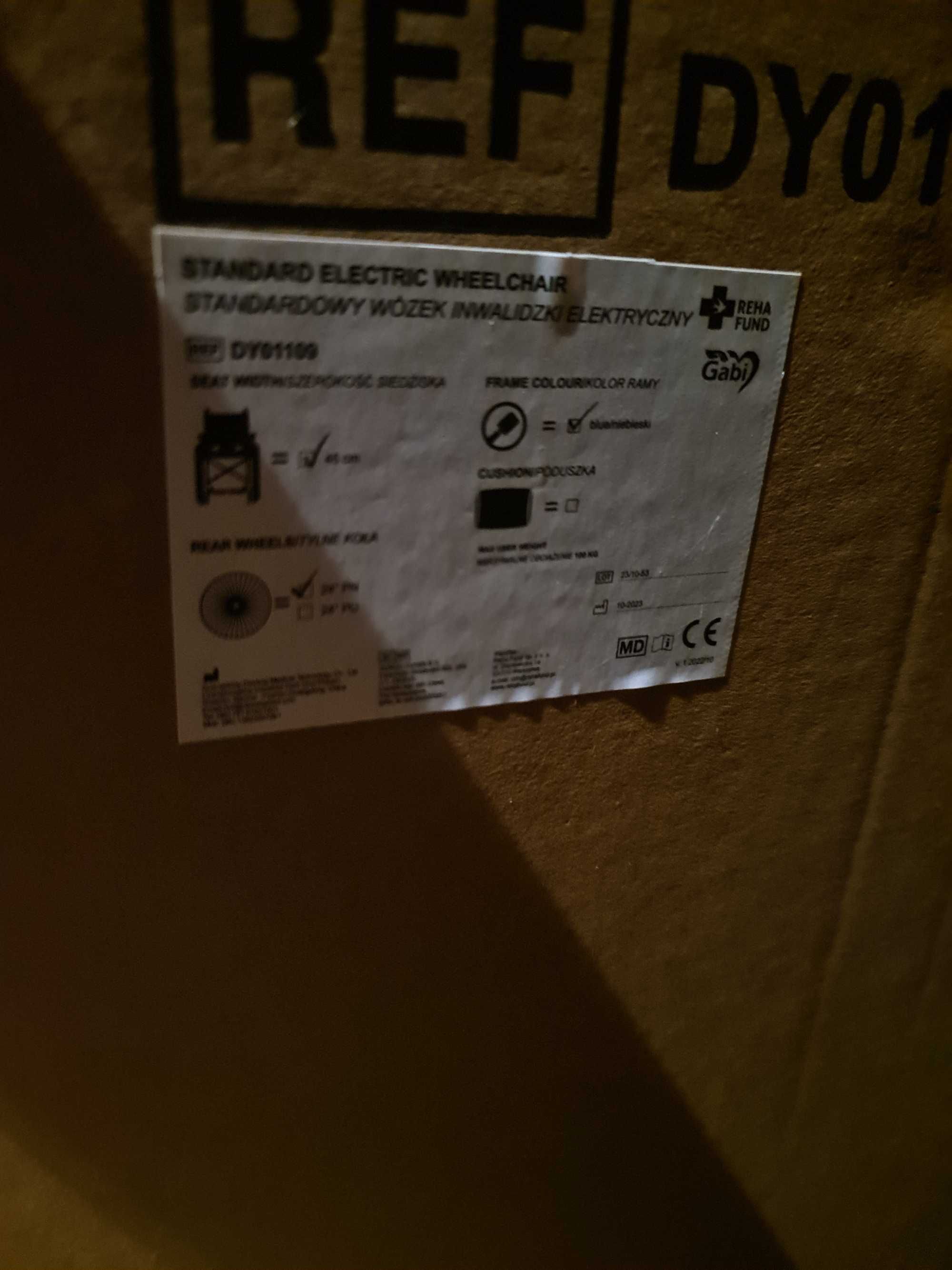 Elektryczny Wózek inwalidzki DY01109 Reha Fund