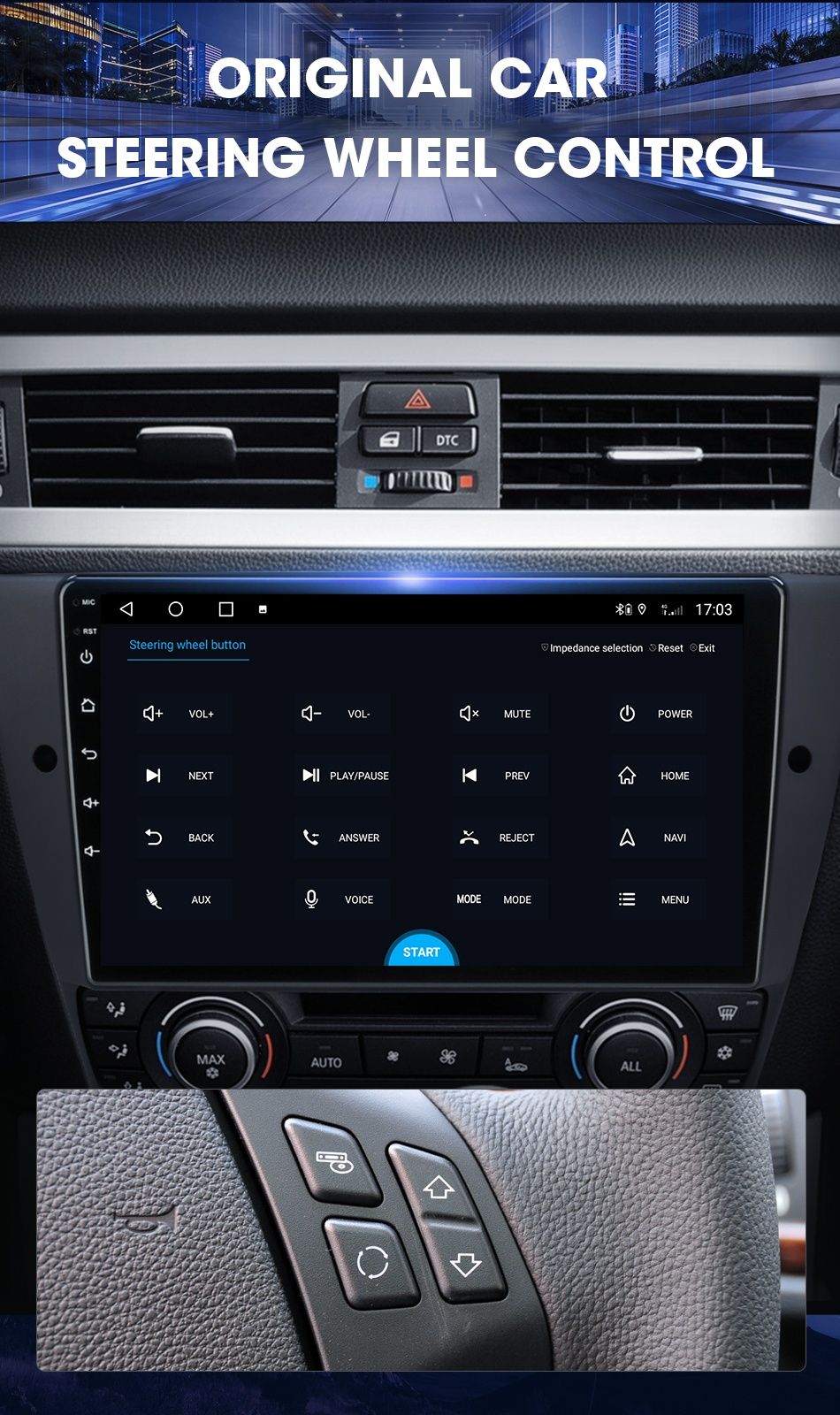 Radio 2 DIN Android BMW Seria 3 E90 E91 E92 E93