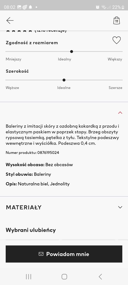 Baleriny h&m NOWE rozmiar 26