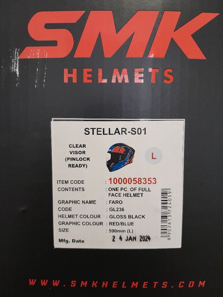 Capacete SMK Helmets - 2 UNIDADES