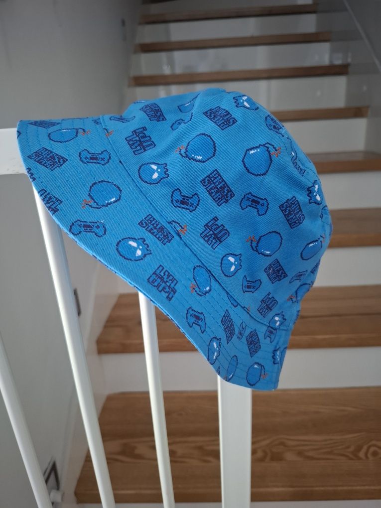 Niebieski nowy dzieciecy kapelusz kapelusik 52 cm