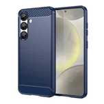 Etui Silikonowe Carbon Case Do Samsung Galaxy S25 - Niebieskie