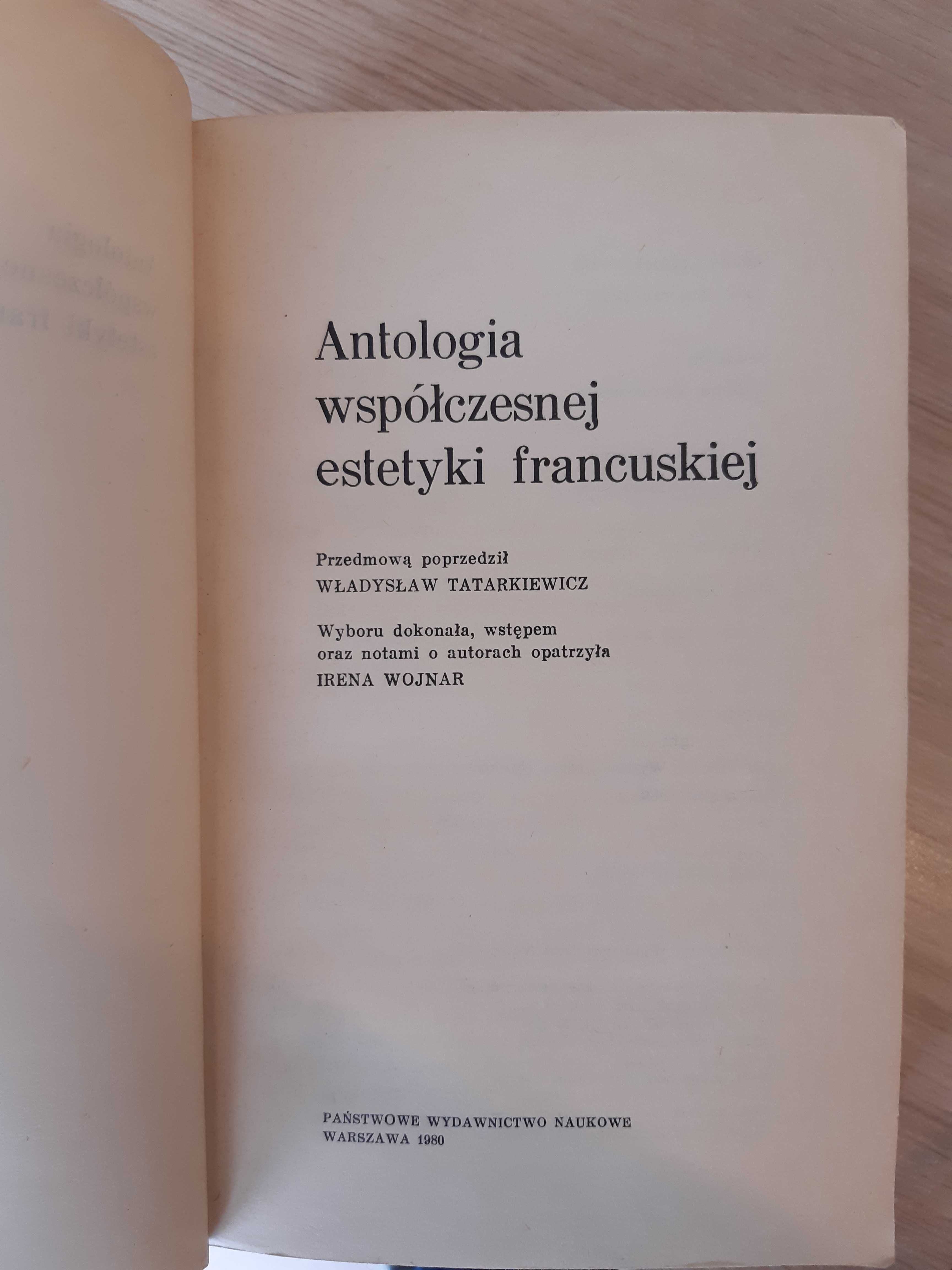 Antologia współczesnej estetyki francuskiej