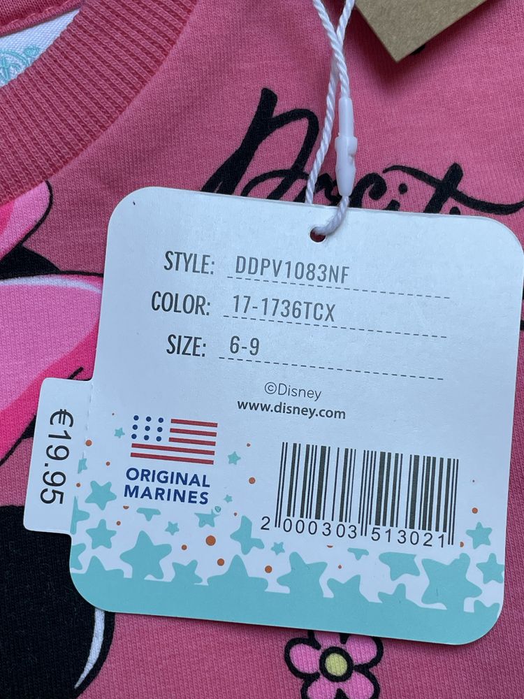 74 Original Marines 6-9 mies. bluza Disney Minnie Mouse piękna markowa