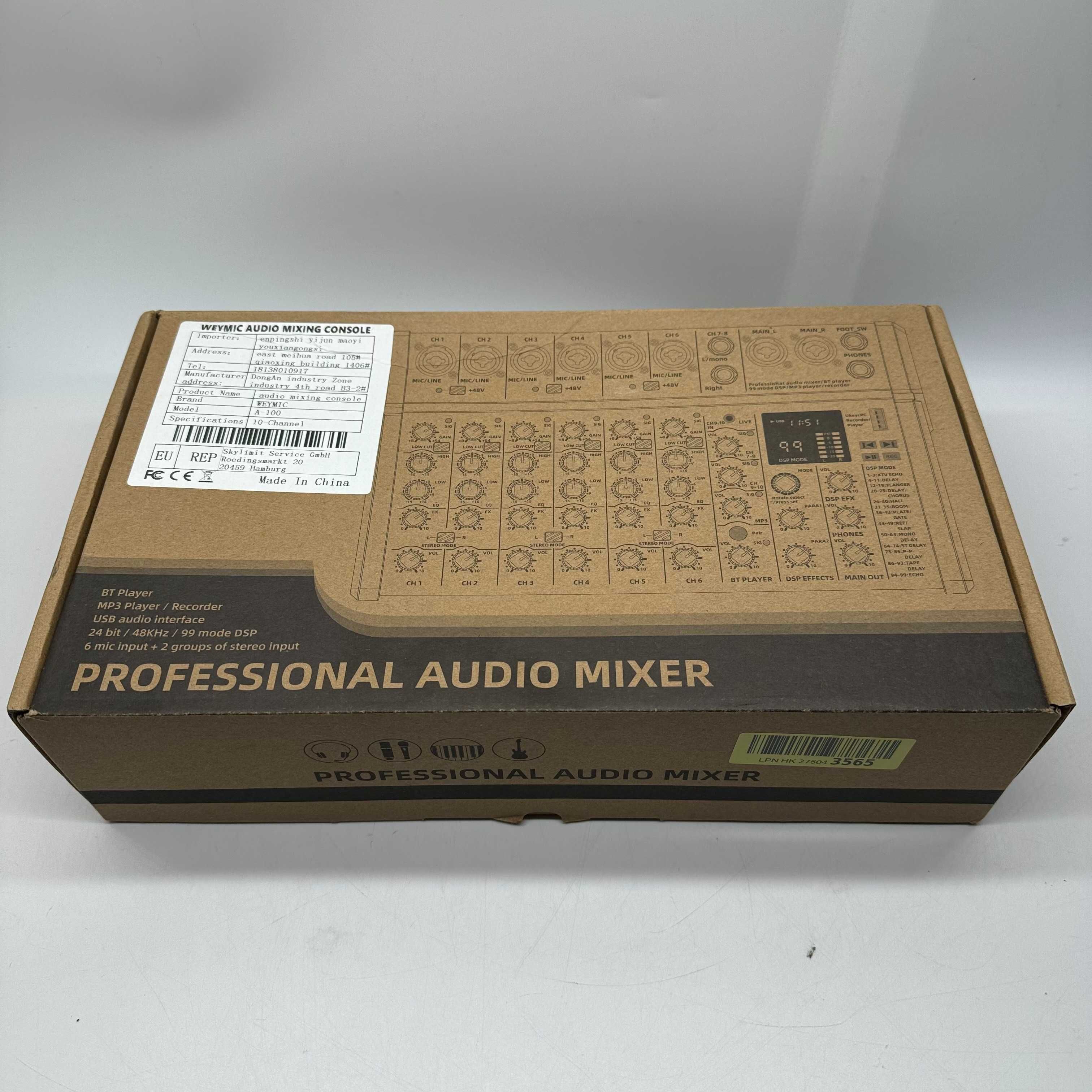 Weymic Mikser A 100 Series do DJ-a, karaoke, USB, XLR, 48V, RCA