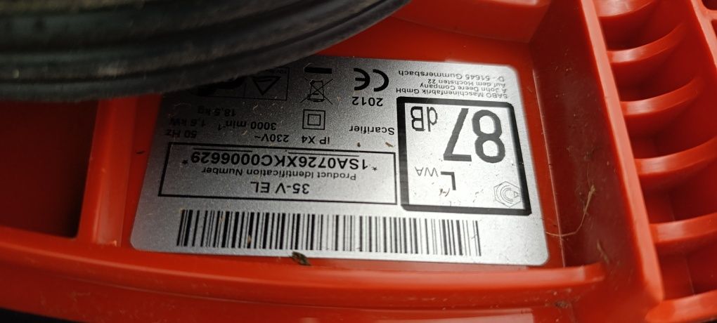 Wertykulator elektryczny SABO 35-V-EL.