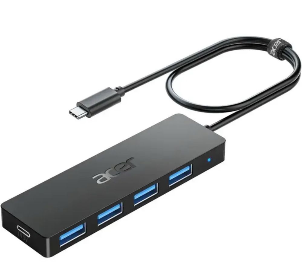 USB C ХАБ Acer 5-в-1 — Розгалужувач Type-C на 4 USB 3.0