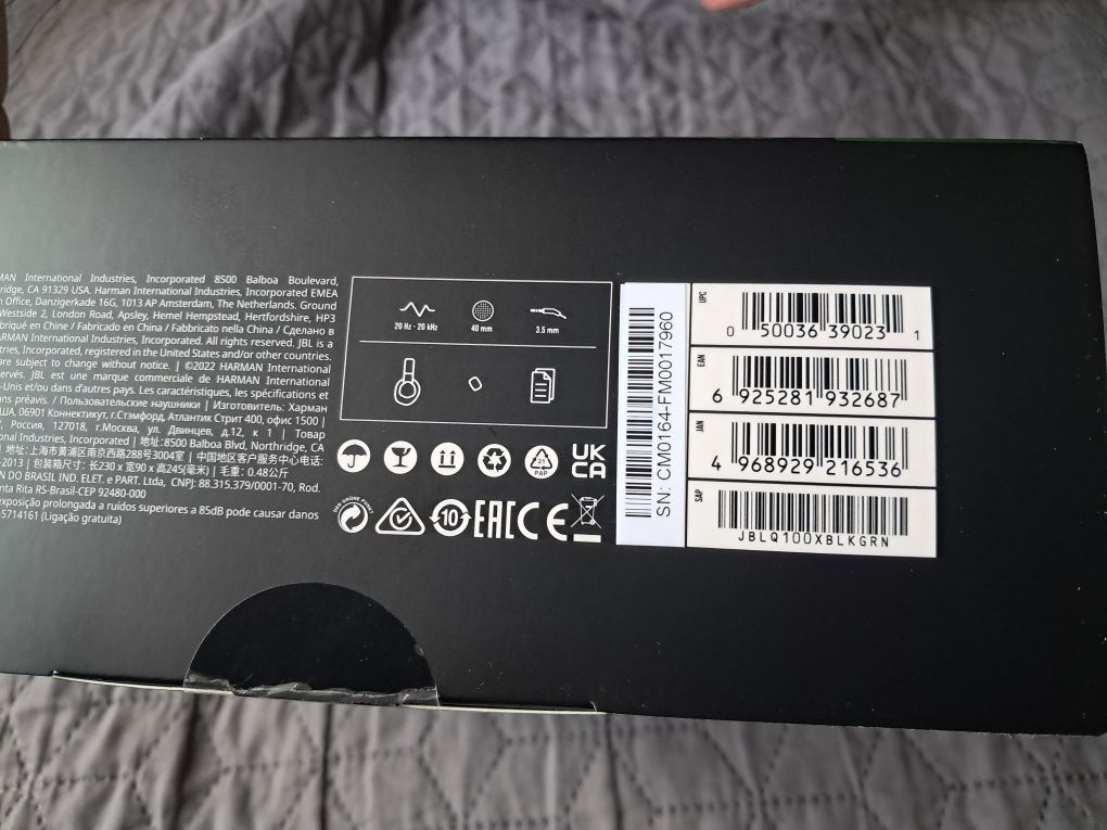 Оригінал Навушники jbl Harman quantum 100p  / 100x console