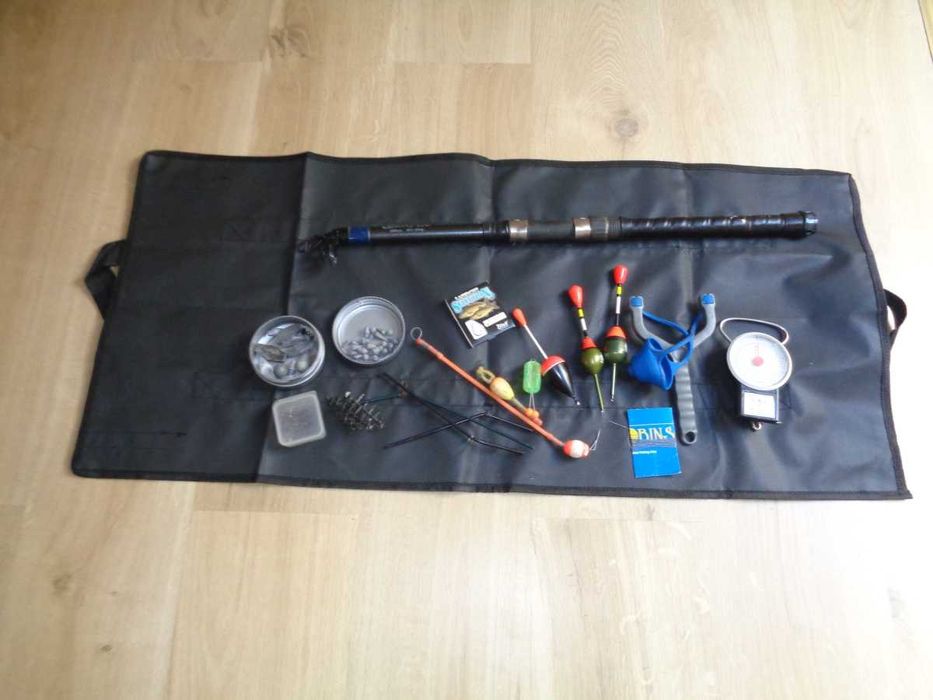 Sprzęt wędkarski na karpia szczupaka mata waga wędka 200g