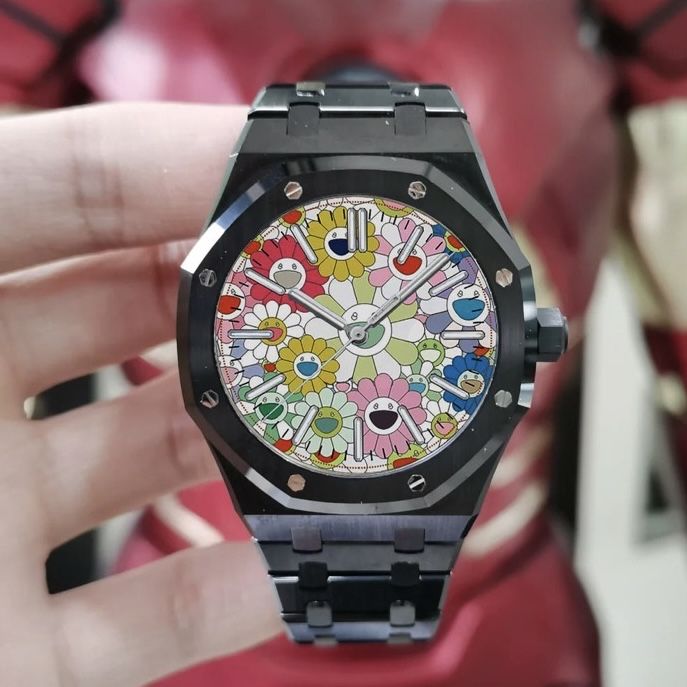 ‼️АКЦІЯ Чоловічий годинник кварцовий Luminous y2k арт-дизайн «Квіти»