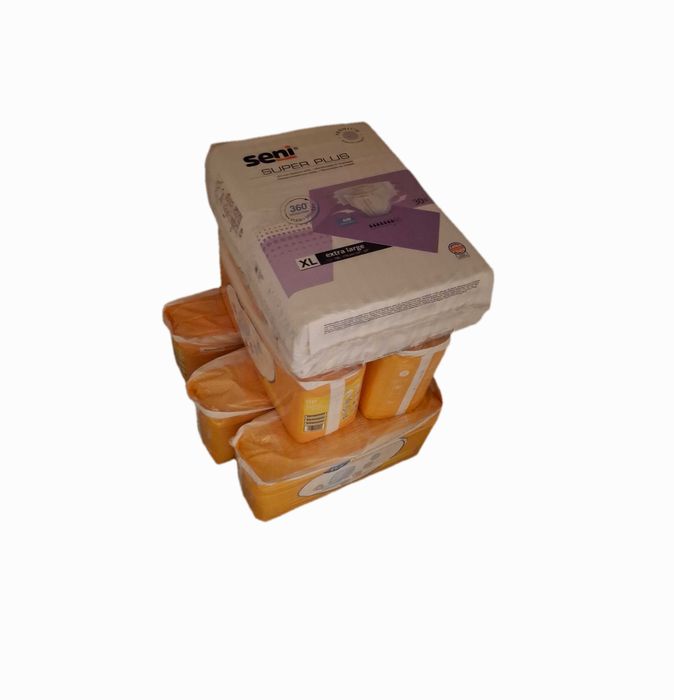 Seni SUPER Plus XL 30 sztuk oraz Pieluchy anatomiczne iD form