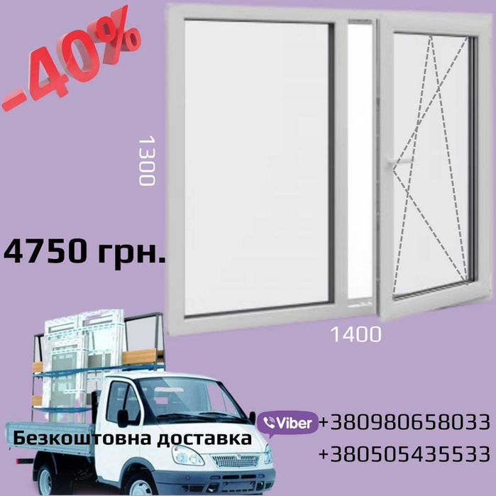 Вікна металопластикові. Двері металопластикові. Чортків.