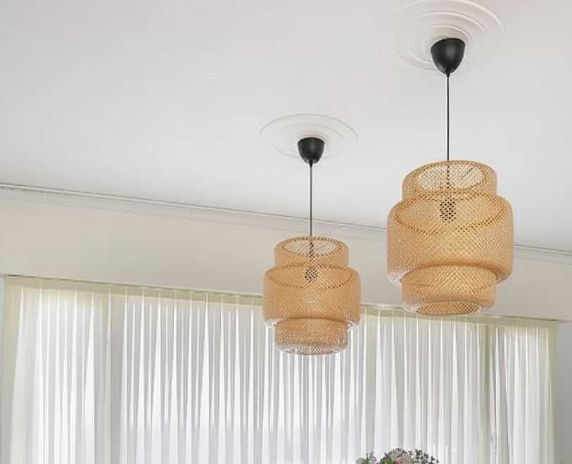 2x lampa wisząca Ikea Sinnerlig boho bambusowa ręcznie robione