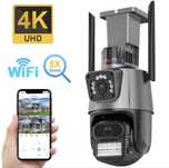 Камера наружного наблюдения, двойной экран, Wi-Fi, 8МП онлайн