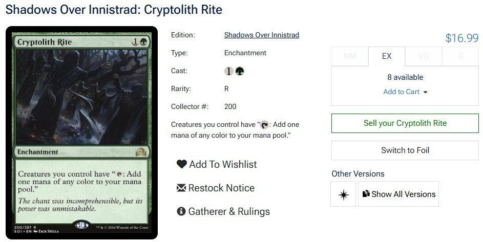 Magic, The Gathering - Cryptolith Rite