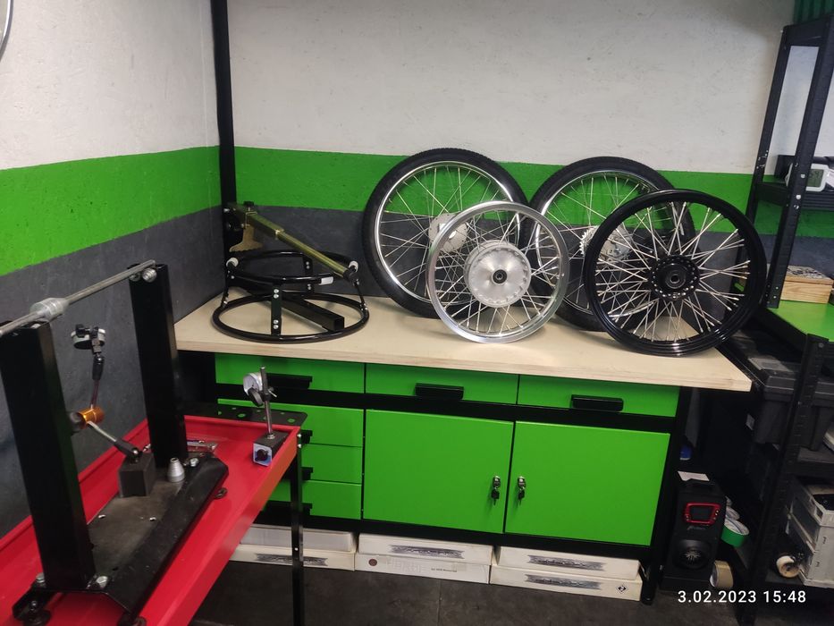 Renowacja kół szprychowanych, zabytki junak wsk romet centrowanie FV