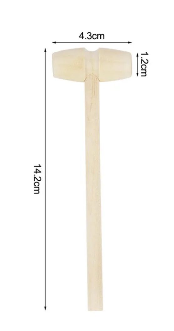 Mini martelo de madeira - Cake design