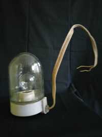 Lampa (klosz szklany+baza ceramika)