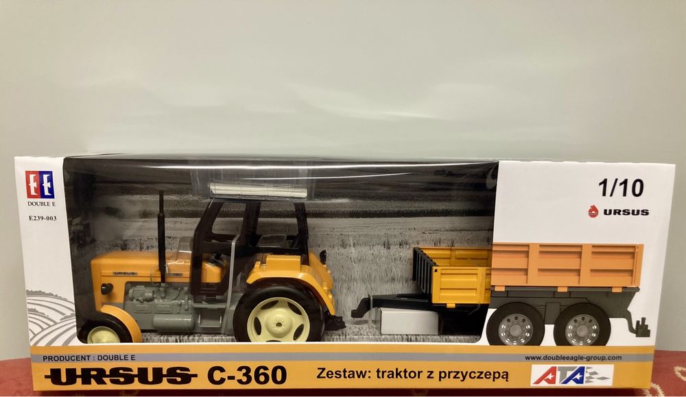 Traktor licencjonowany Ursus C-360 Double Eagle, manualny z przyczepą