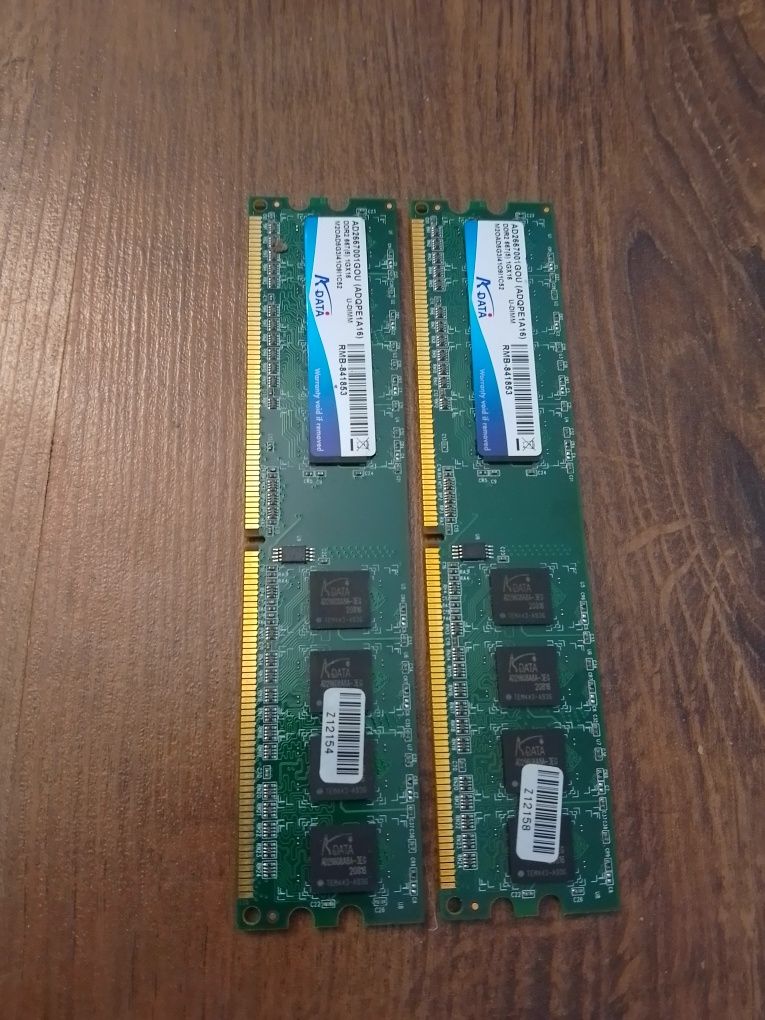 DDR2 pamięć 1Gb + 1Gb. Zestaw
