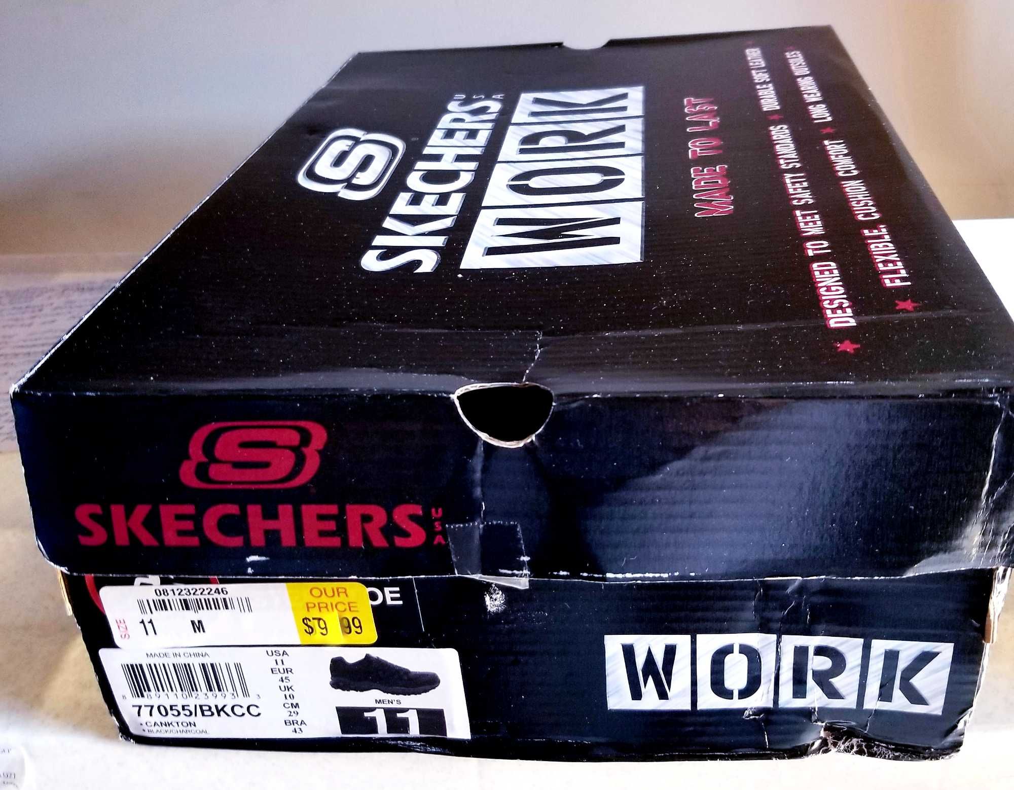 Рабочие кожаные ботинки со стальным носком SKECHERS(USA)