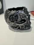 Vaso caveira preto/cinzento, novo