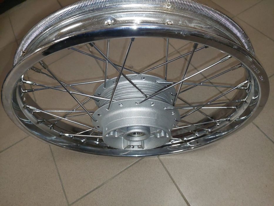 Odnowione wycentrowane kolo tyl wsk175 Kobuz perkoz garbuska r18cali