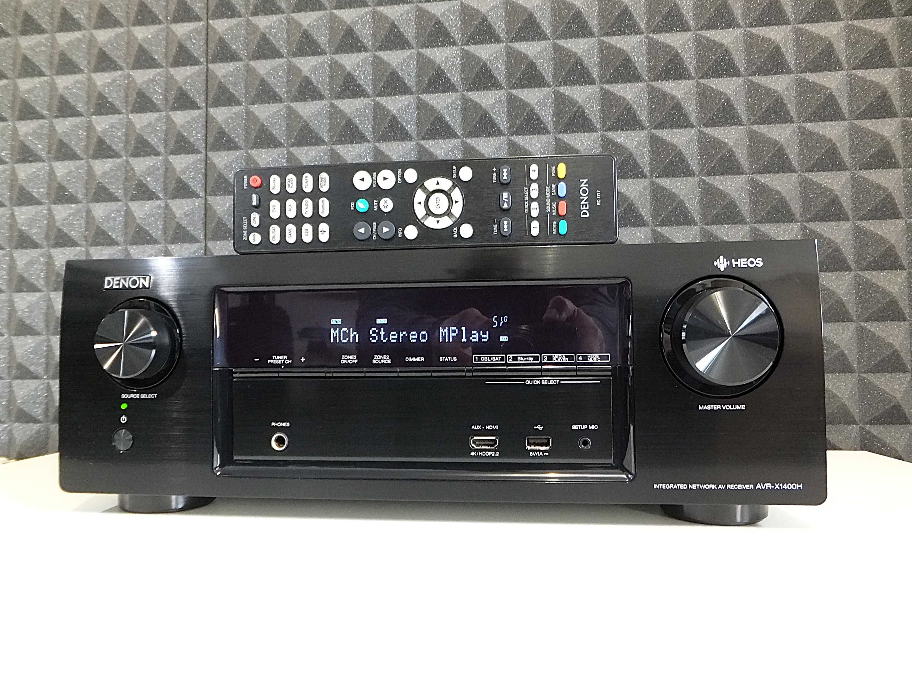 Amplituner kina domowego 7.2 DENON AVR-X1400H / Wi-Fi, Bluetooth, Heos