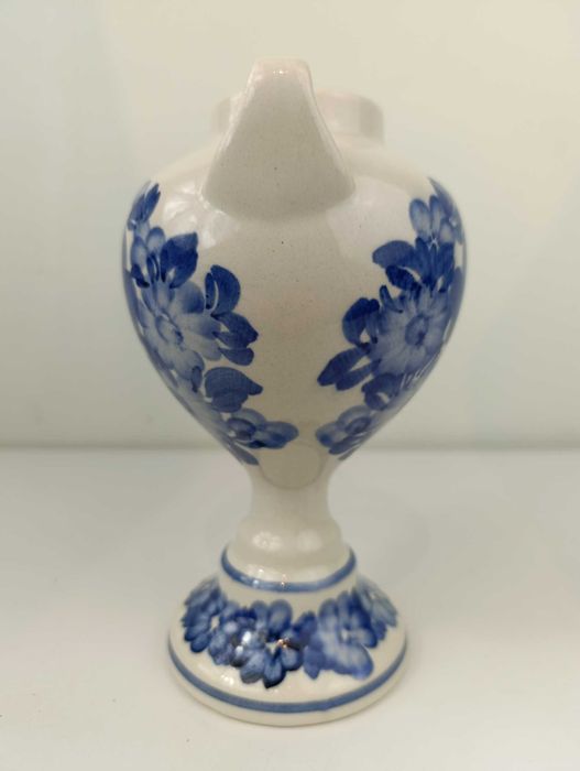 Wazon ceramiczny niebieski amfora fajans ZF KOŁO ręcznie malowany 19,5