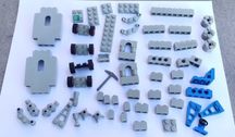 LEGO MIX klocków z lat 80-tych - stary jasnoszary OLD
