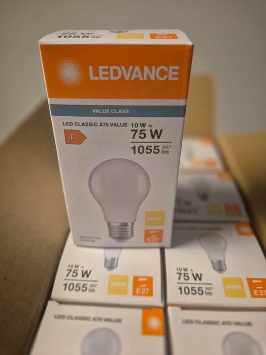 Żarówka LED E27 A60 7,5W = 75W Filament Ściemnialna LEDVANCE Superior
