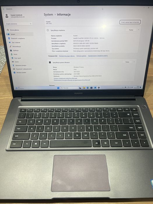Huawei Matebook D MRC-W50 Intel Core i5-8250U nvidia mx150