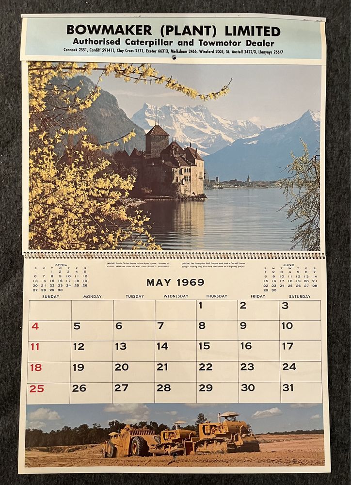 Kalendarz 1969r. Bowmaker Ltd. Maszyny rolnicze