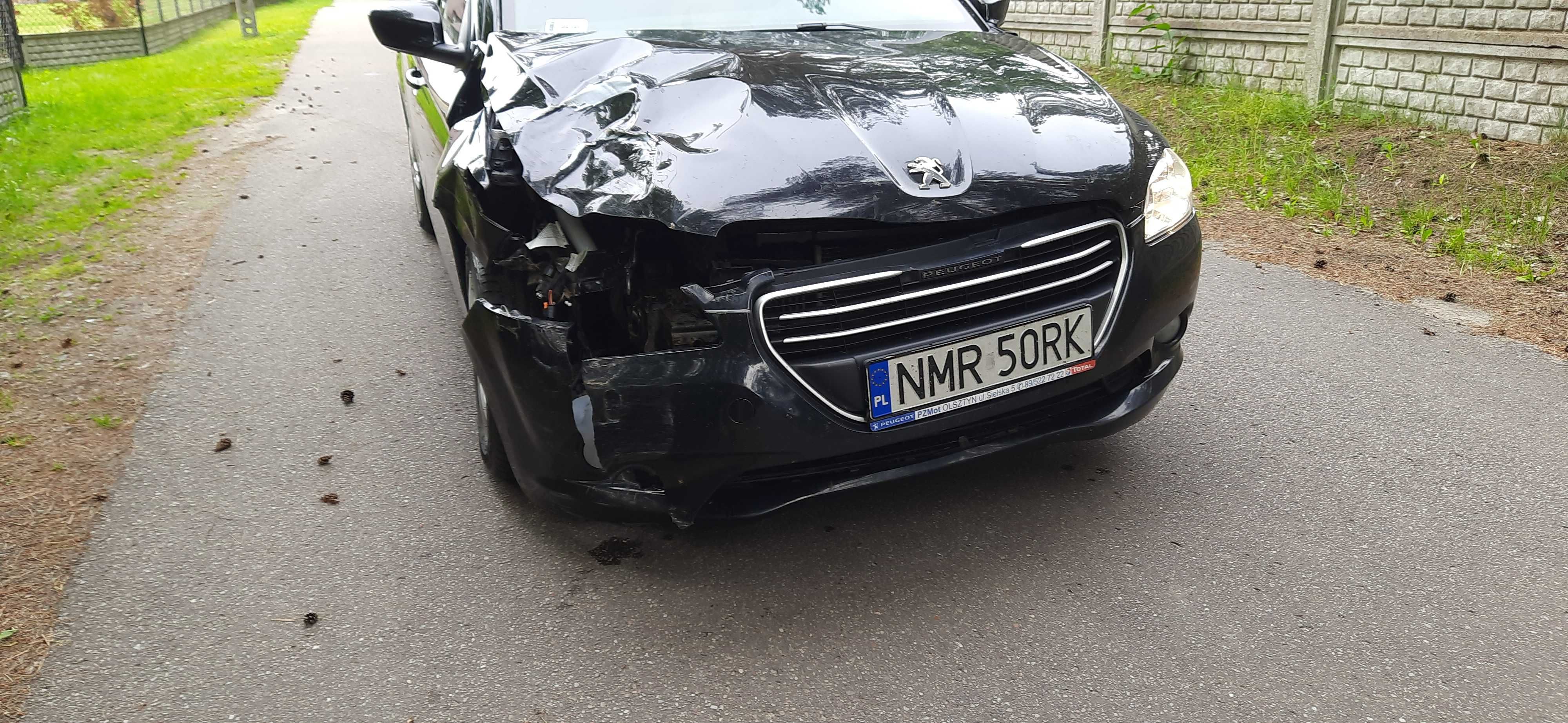 PEUGEOT 301 1.6 E-HDI  2013 r   Uszkodzony Jeżdżący Transport pod dom
