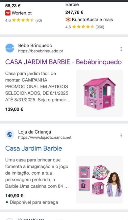 Casa jardim barbie - criança