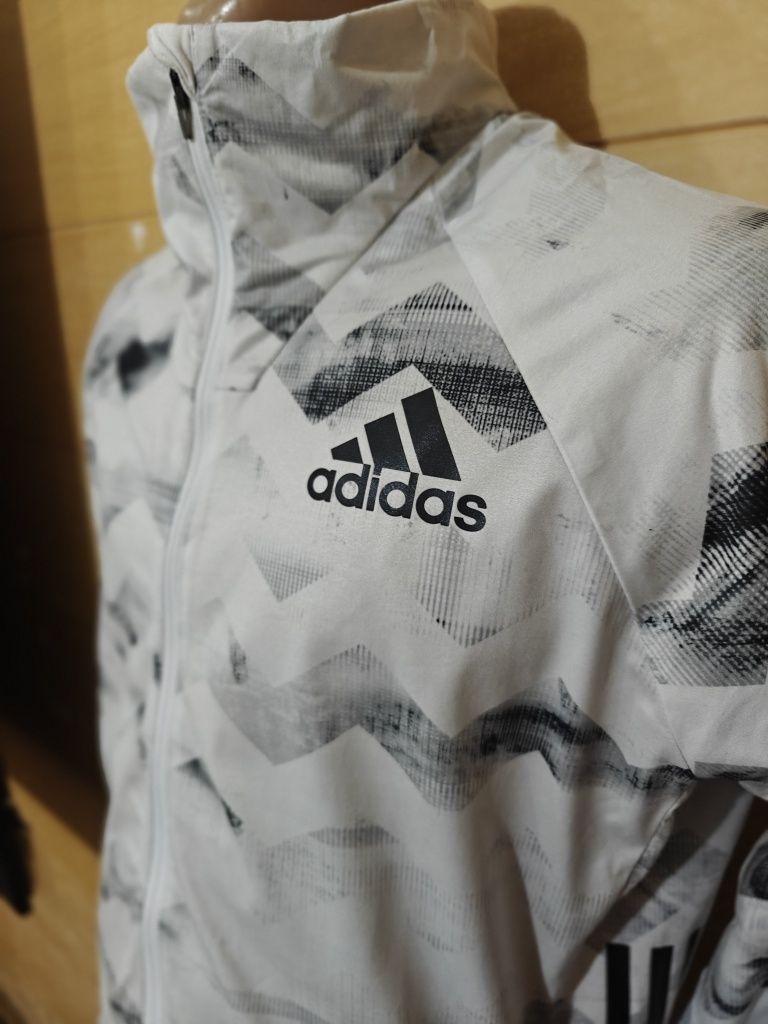 Куртка Adidas Men Adizero Track Training белая для бега