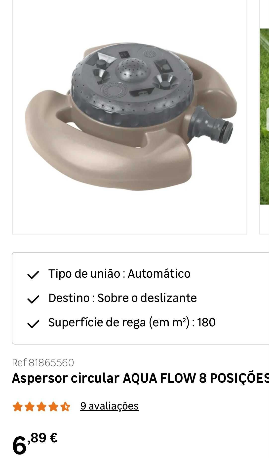 Aspersor circular AQUA FLOW 8 Posiçoes