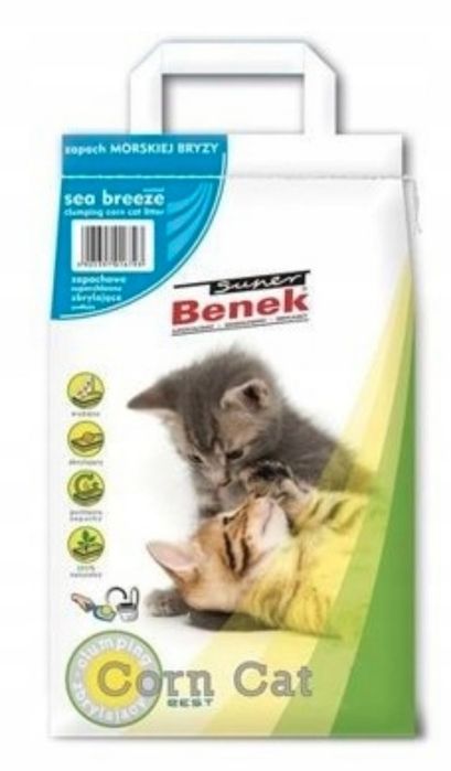 SUPER BENEK Corn Cat Morska Bryza 14L kukurydziany